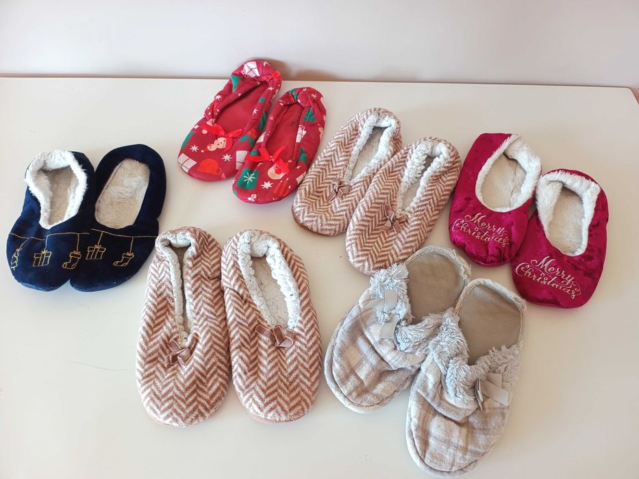 papcie bambosze zimowe 40 domowe zestaw komplet swiateczne 39 40 41