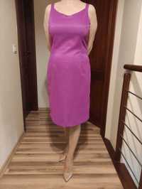 Fioletowa sukienka na ramiączkach elegancka