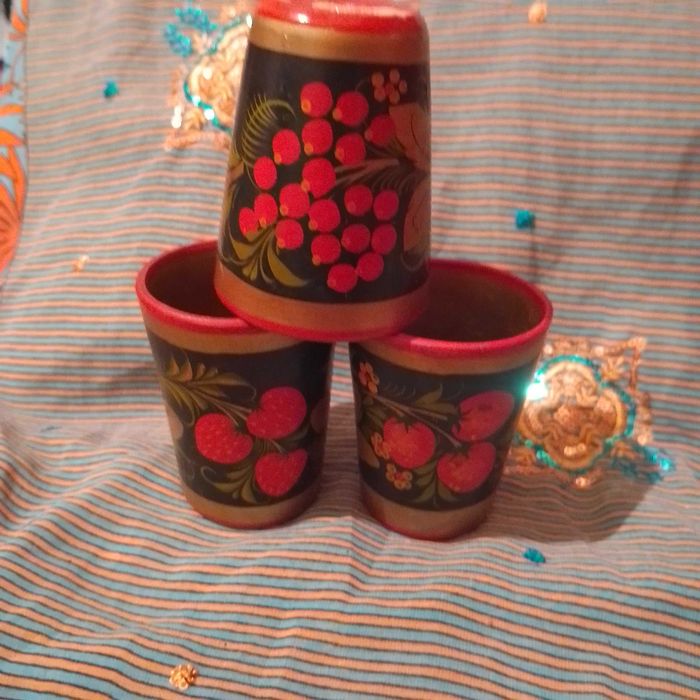 Хохлома советская деревянная посуда