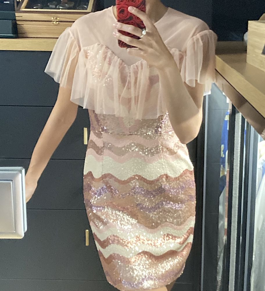 Sukienka koktajlowa XS Three Floor Peach Daydreaming mini dress