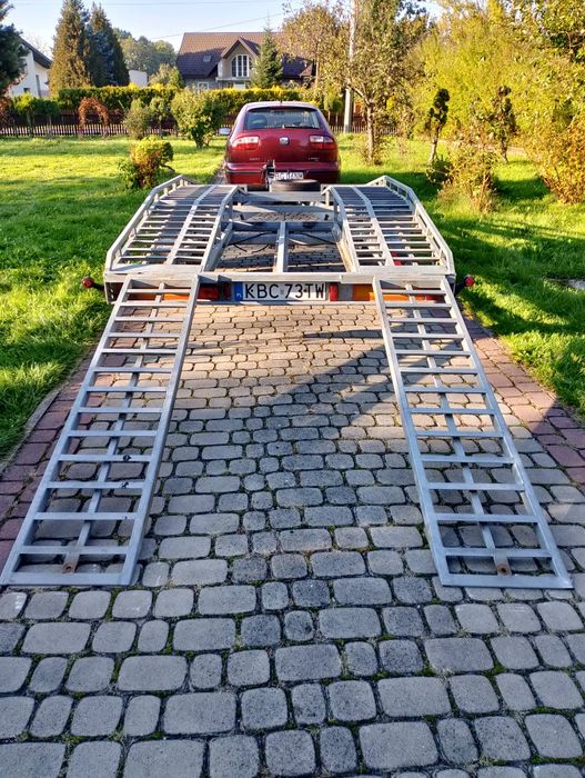 Fabryczna duża laweta polski producent 2 tony dmc  dłużyca przyczepa.