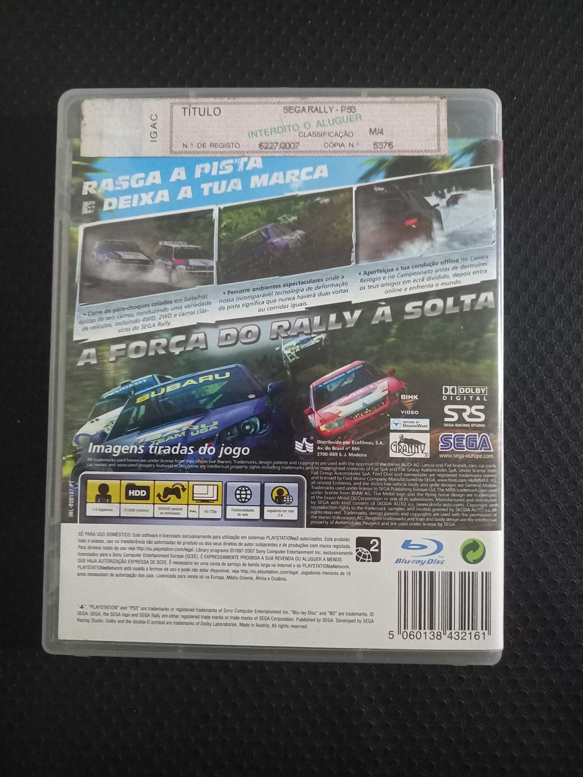 Sega Rally Playstation3 PS3