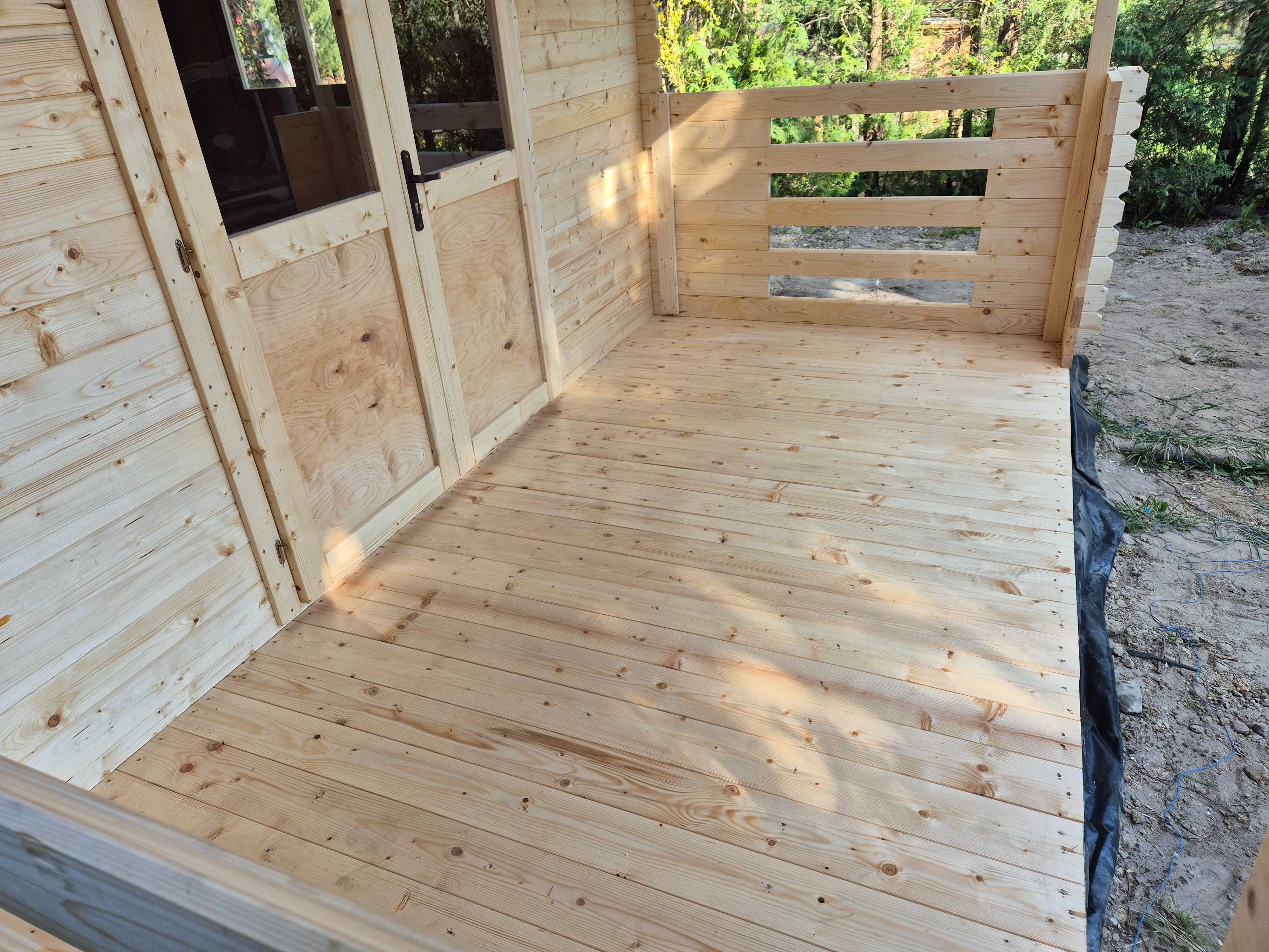 Od RĘKI DOMEK letniskowy na działkę ROD*drewniany z TARASEM* 6x4*24 m2