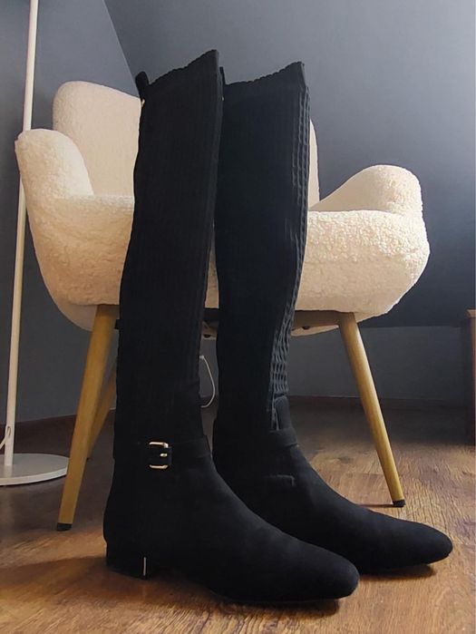 MASSIMO DUTTI - kozaki ze skarpetą