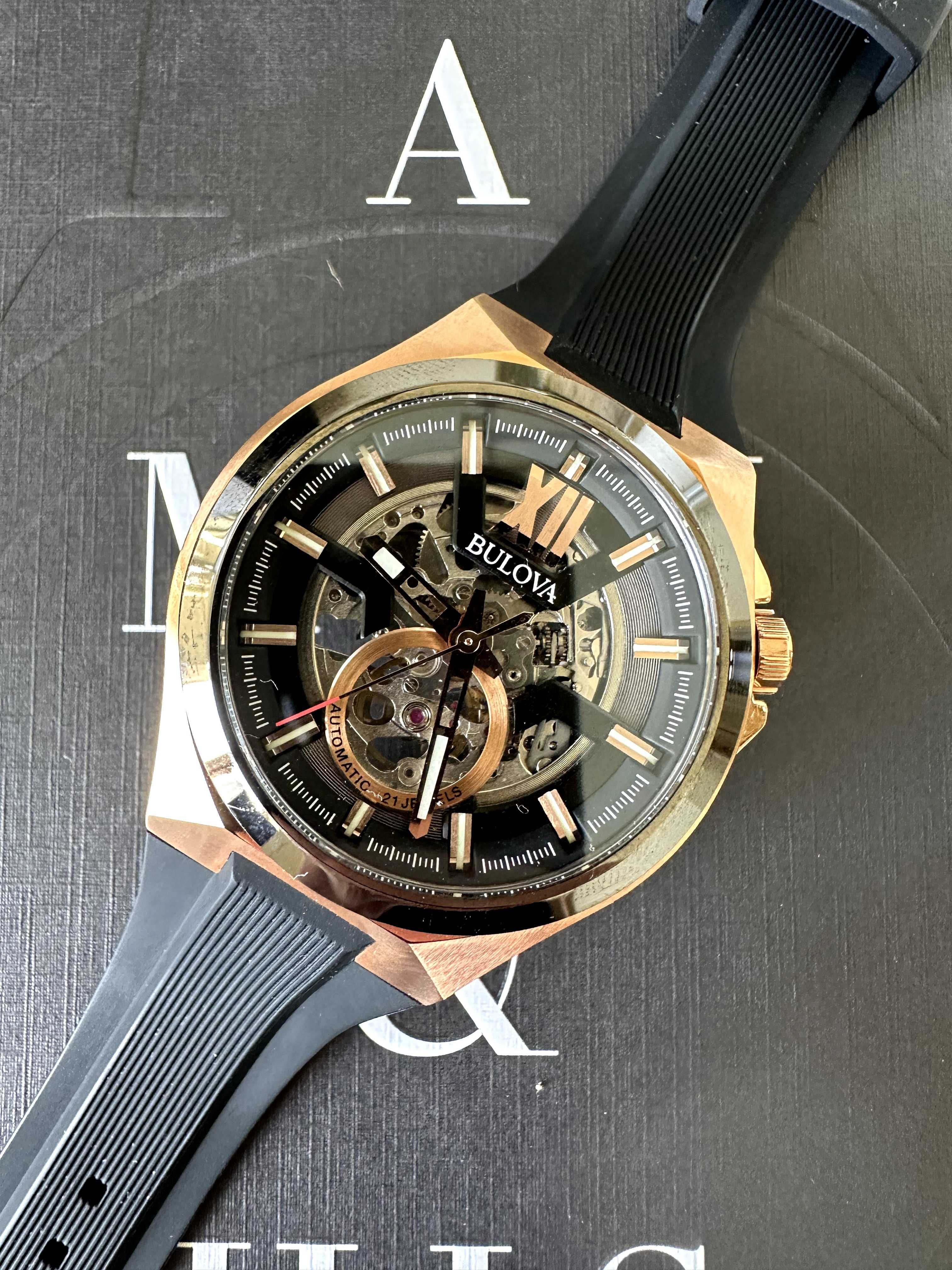 Męski zegarek Bulova Maquina Skeleton (pudełko + dokumenty)