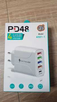 Ładowarka 5 portowa quick charger 48W