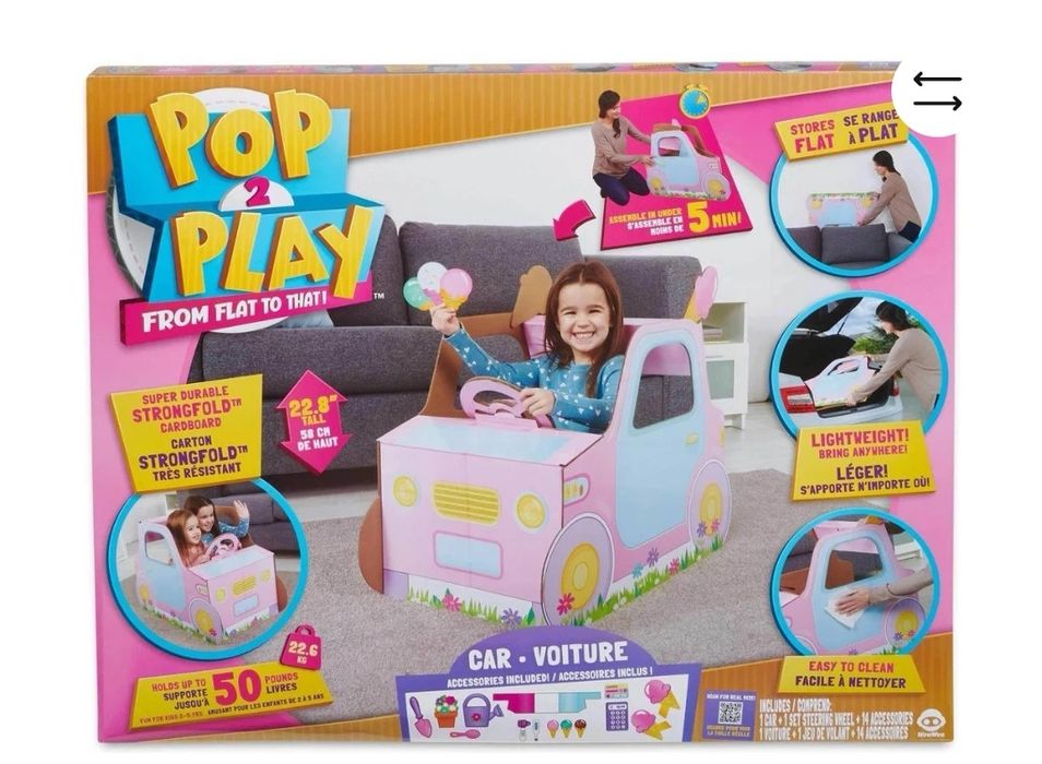 Brinquedo de Montar CONCENTRA Pop2Play Carro Rosa