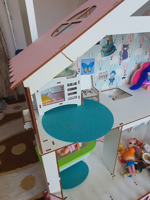 Ляльковий будиночок NestWood Великий рожевий особняк для ляльок L.O.L.