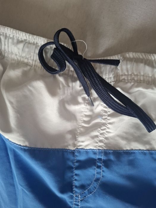 Spodenki kąpielowe męskie M/L granatowe niebieskie białe