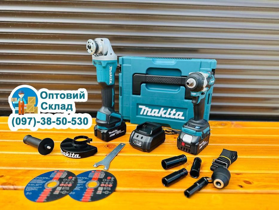 Набoр 2в1 Makita  Гайковерт DTW500 500Nm + Болгарка DGA504 9500об/хв