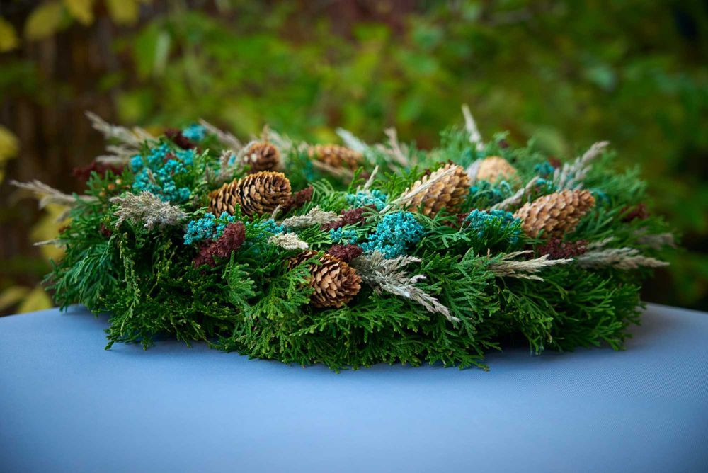 Wianek/wieniec, dekoracja jesienna/Święto Zmarłych/Wszystkich Świętych