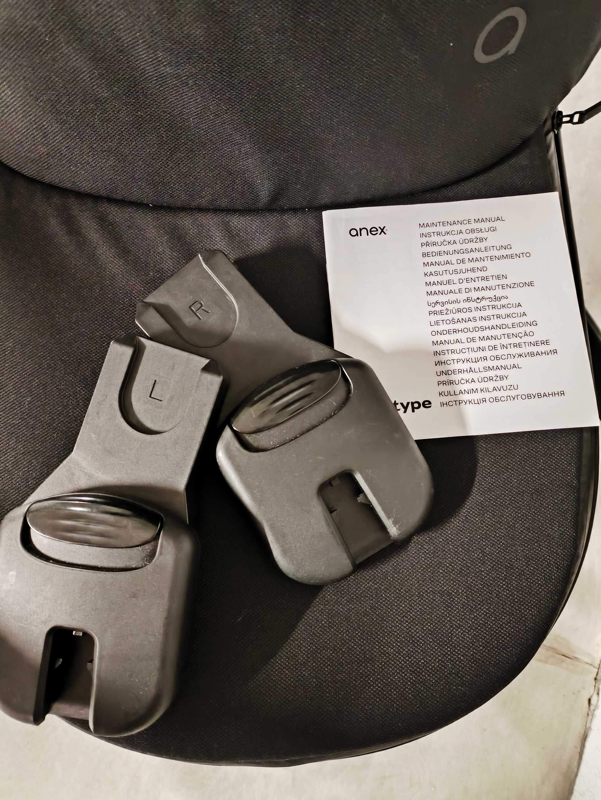 Wózek dziecięcy Anex m-type 2w1 Ink czarny 2023 + dodatki