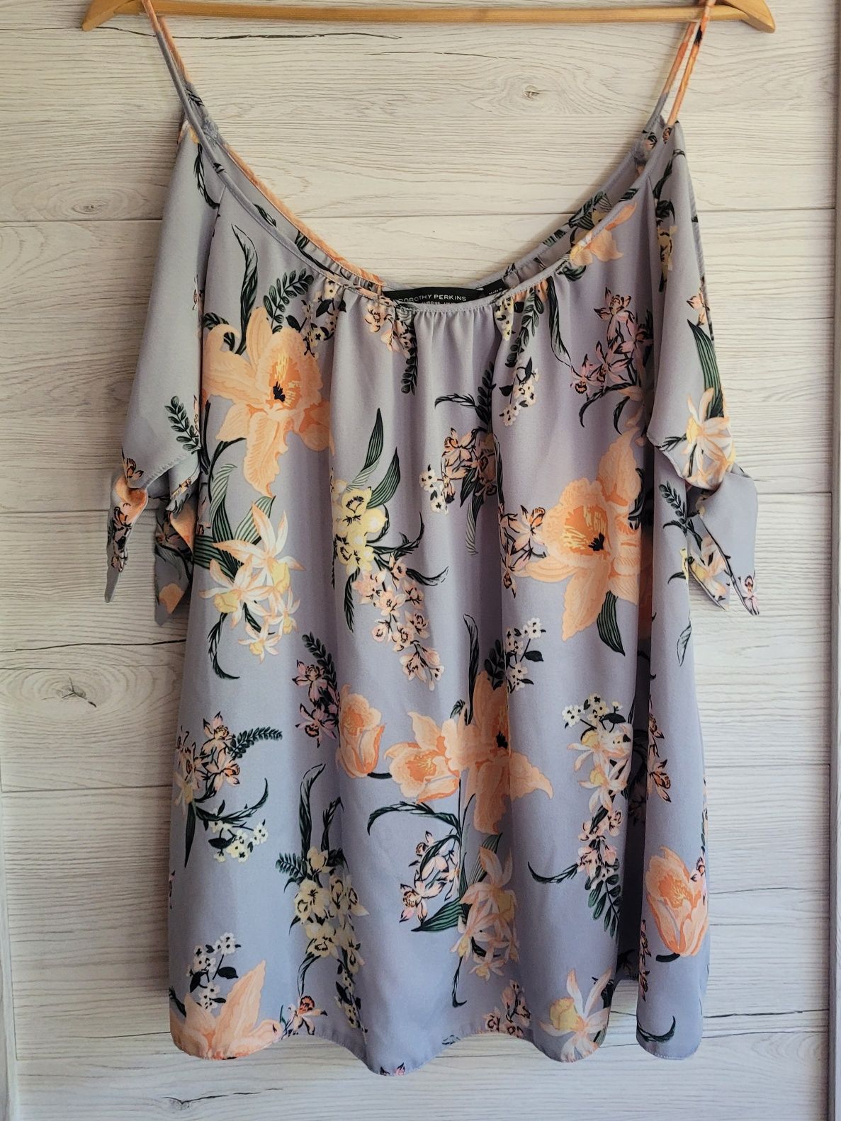 Śliczna zwiewna bluzka Dorothy Perkins M print kwiatowy