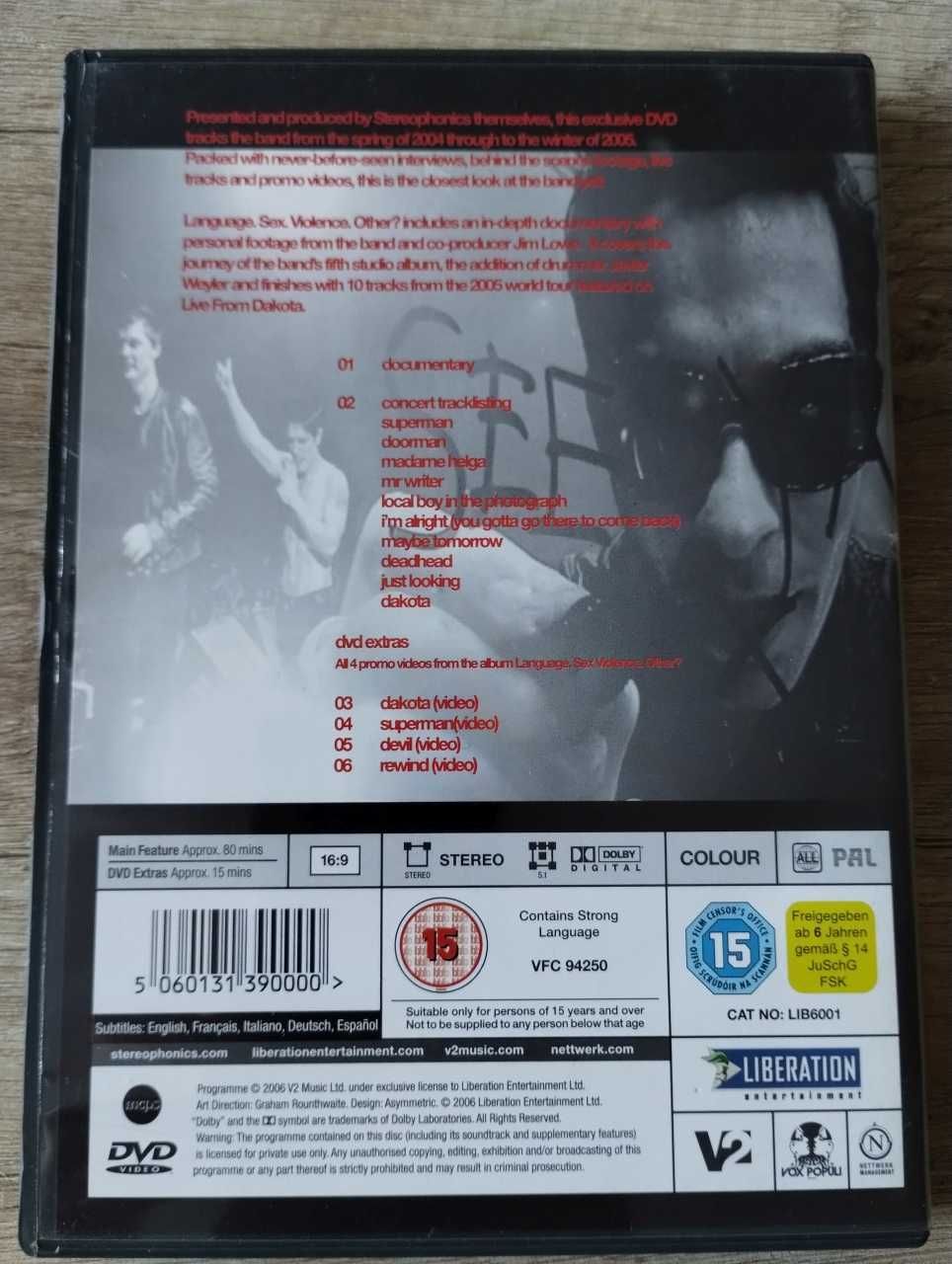 DVD Stereophonics - Language.Sex.Violence.Other?