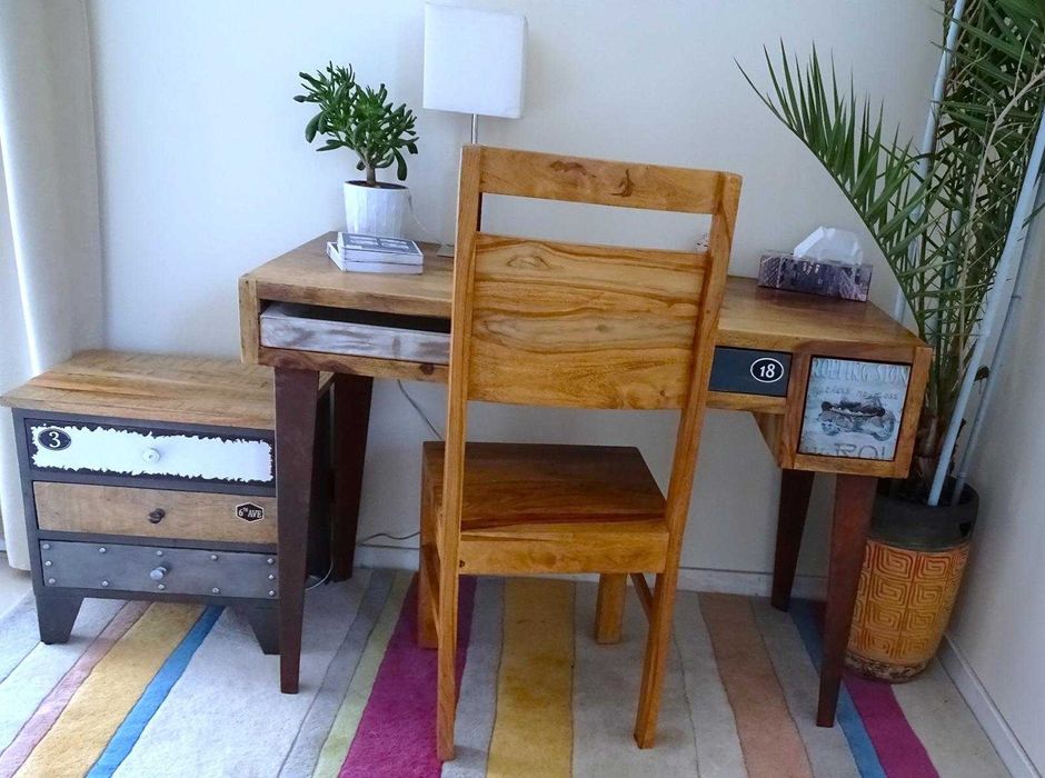 Konsola / biurko kolonialne - drewno egzotyczne mango z AlmiDecor