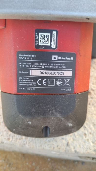 Пилка дискова Einhell TC-CS 1410