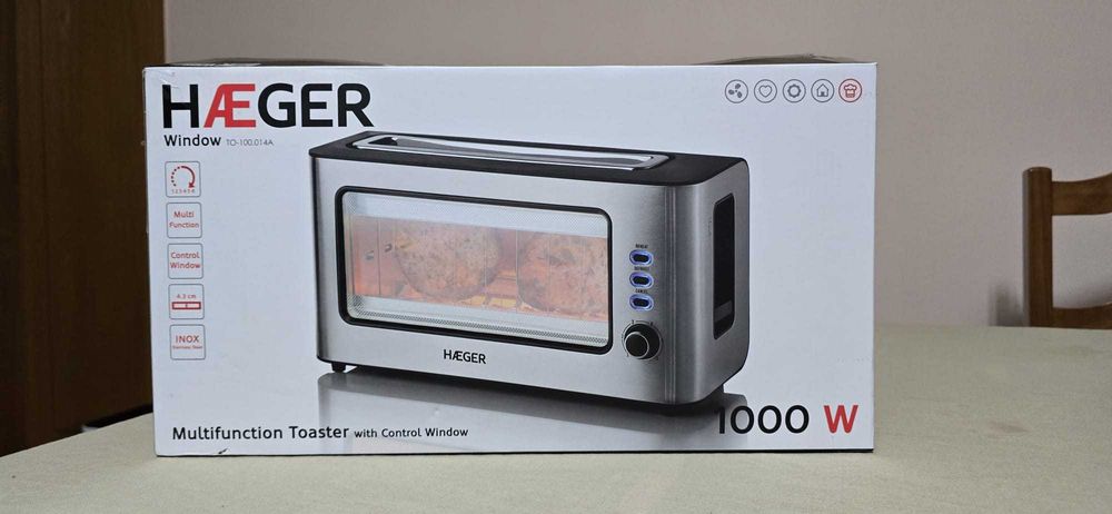 Torradeira HAEGER (Com janela de vidro)