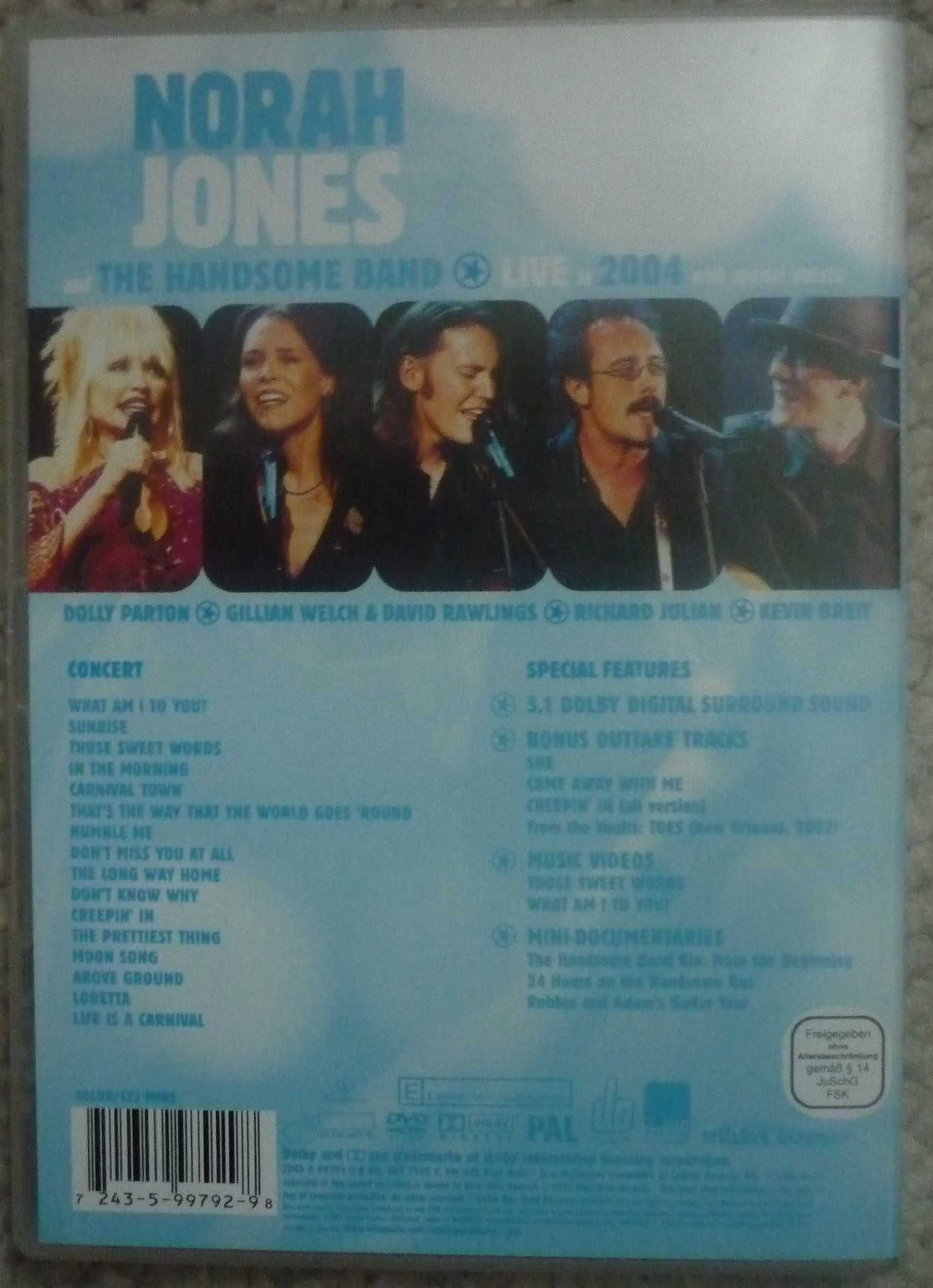 NORAH JONES – The Handsome Band DVD Live 2004  koncert DVD