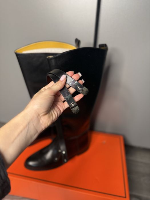 Сапоги чоботи високі в стилі hermes 39 розмір