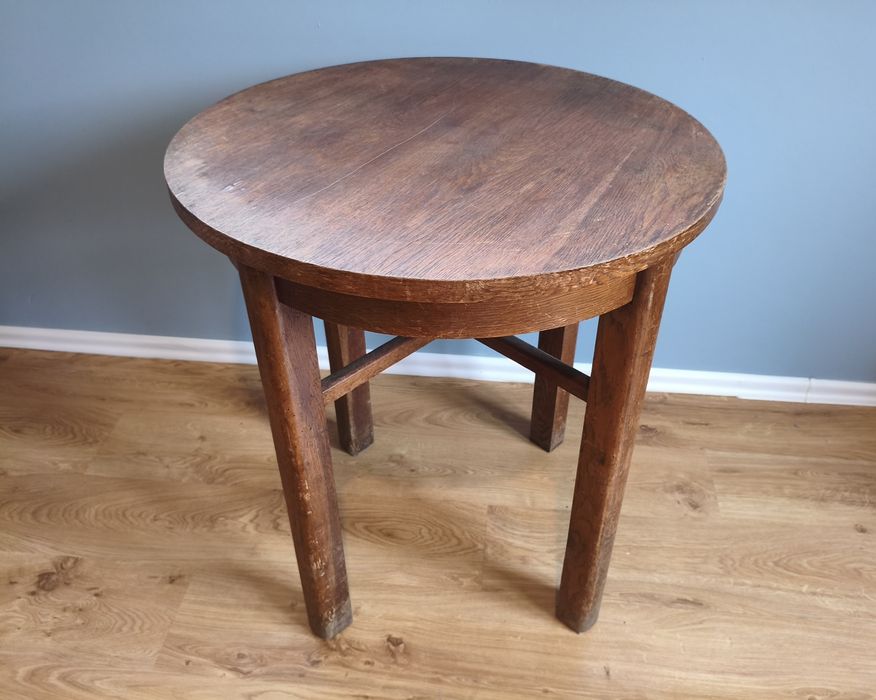 Drewniany stół stolik okrągły
