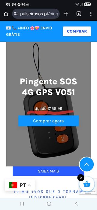 Pinguente SOS IDOSO GpS