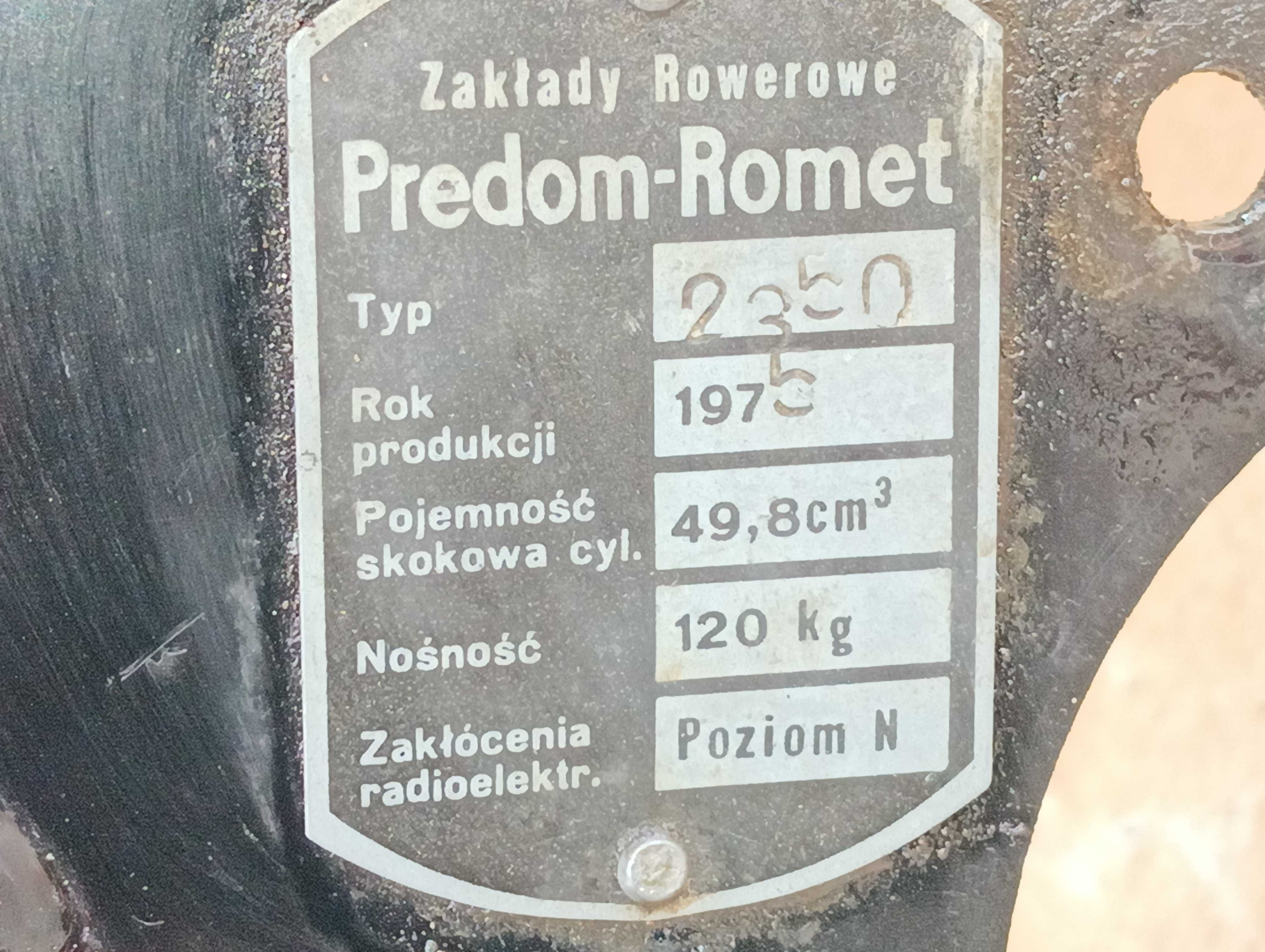 Komar 2350 - 1975 rok - rama - oryginał.