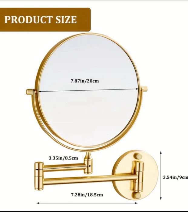 Настенное зеркало для макияжа с увеличением в 4 раза