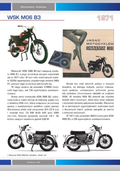 Motocykle WSK produkowane seryjnie 1954/1985