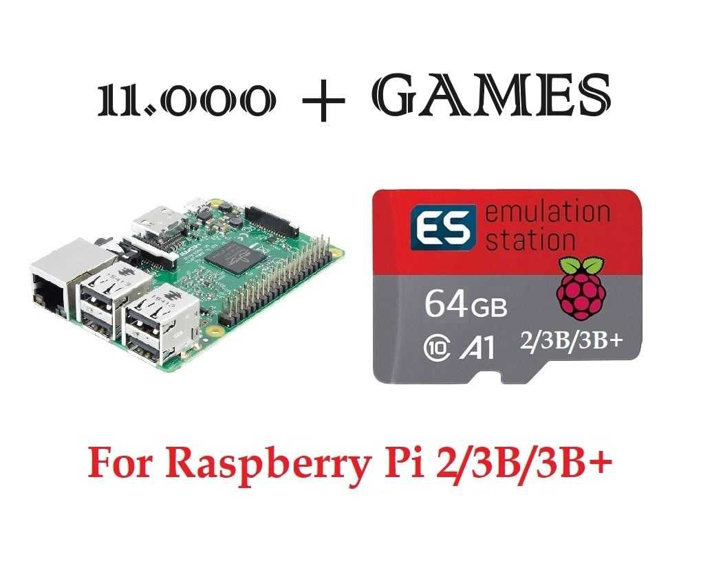 RetroPie v4.4 | 11,000+ Games - MicroSD 64GB