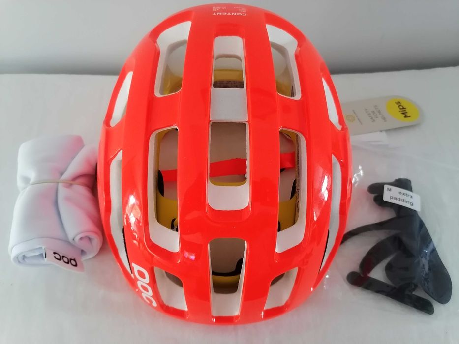 Kask rowerowy szosowy Poc Octal Mips Fluorescent Orange Avip M 54-60cm