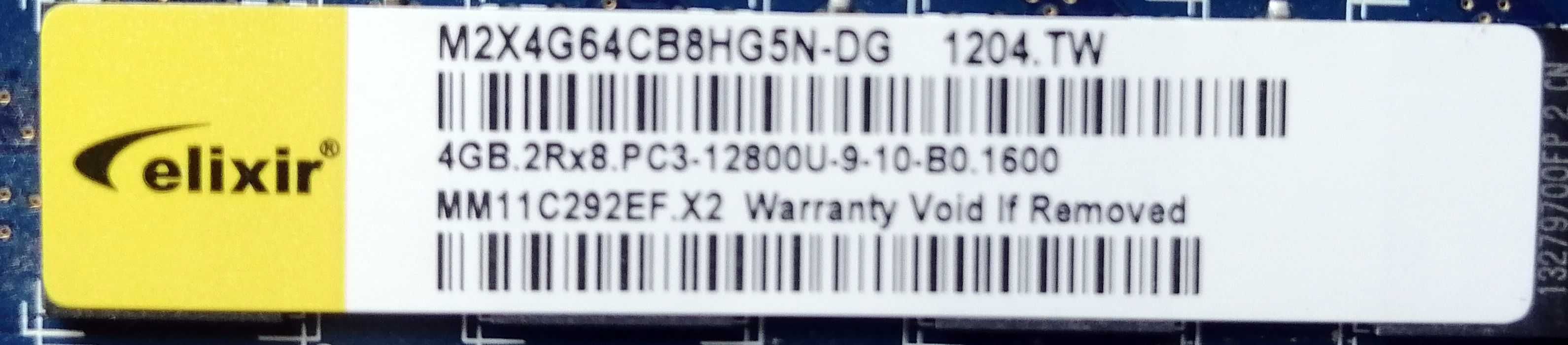 Pamięć RAM ddr3 Elixir 2x4gb=8gb 1600mhz