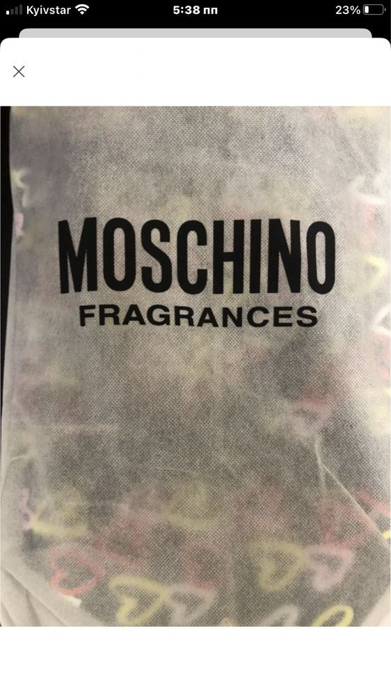 Moschino  fragrances сумка/ дорожня/спорт