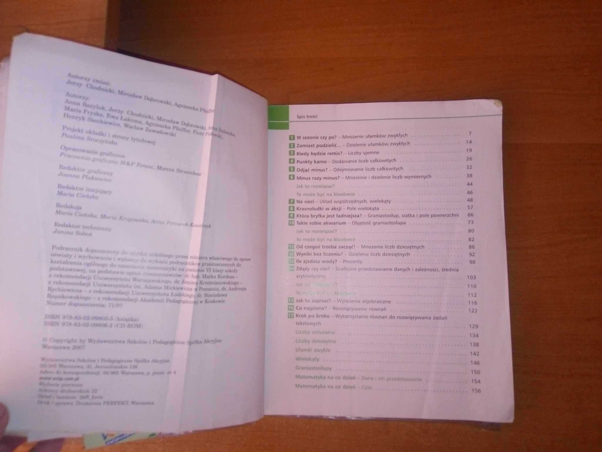 Matematyka 2001 klasa 6 podręcznik dla szkoły podstawowej (2007) WSiP