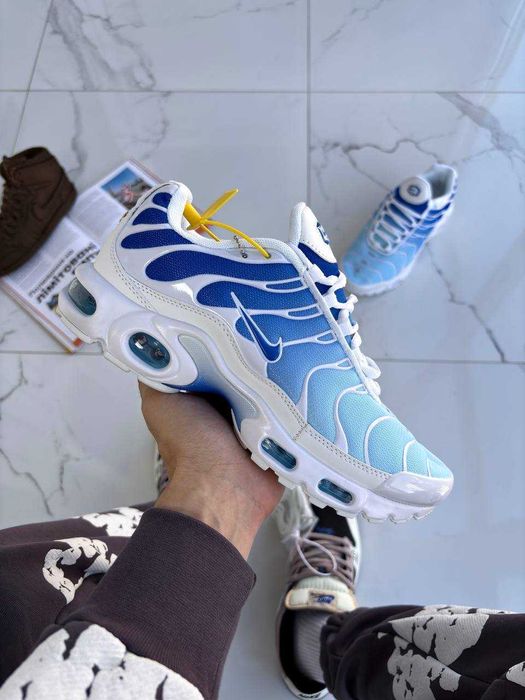 Жіночі кросівки Nike Air Max TN Plus блакитний з білим NK889 ТОП