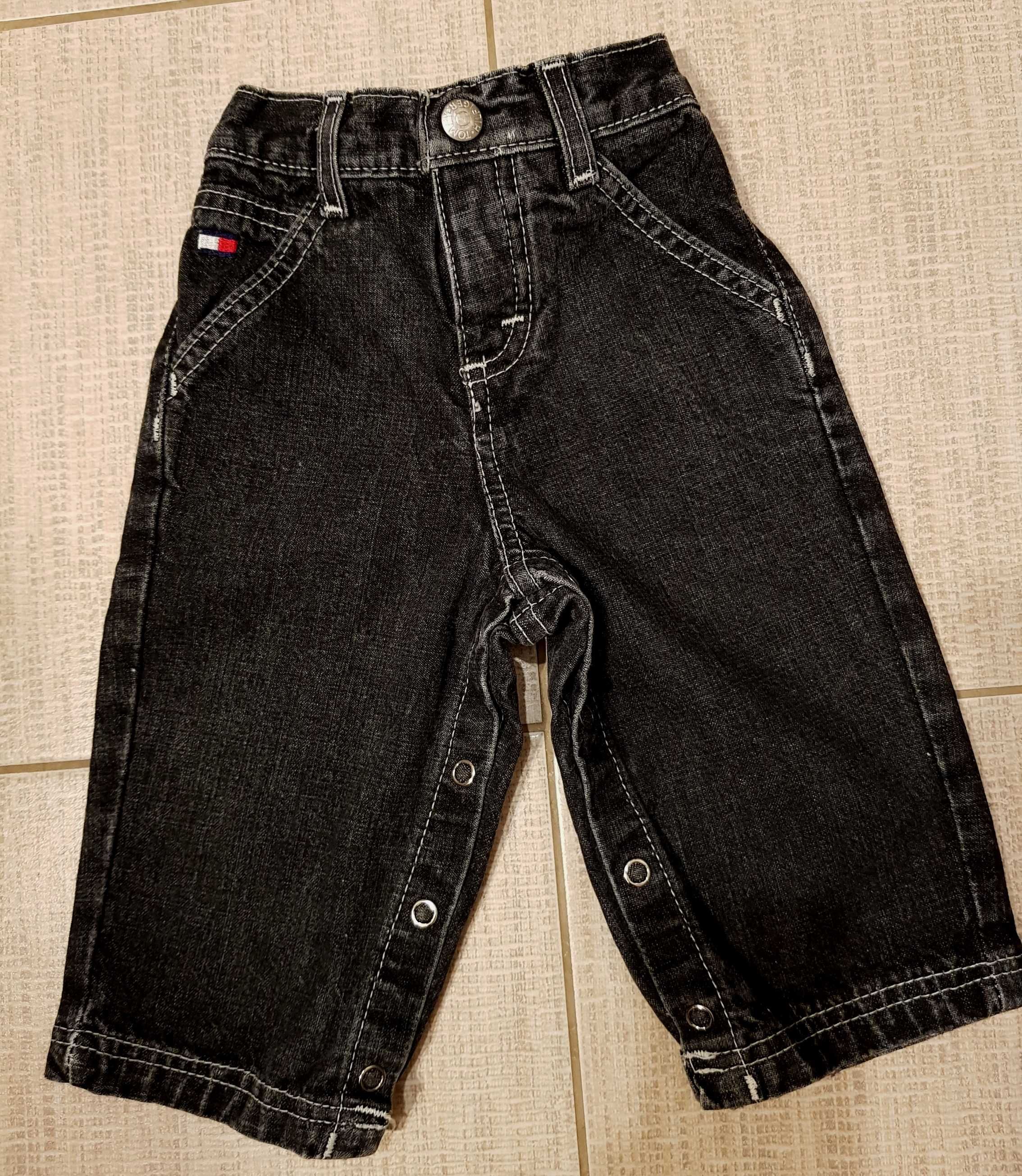 jeansy Tommy Hilfiger 62-68 (3-6 m-cy) jak nowe