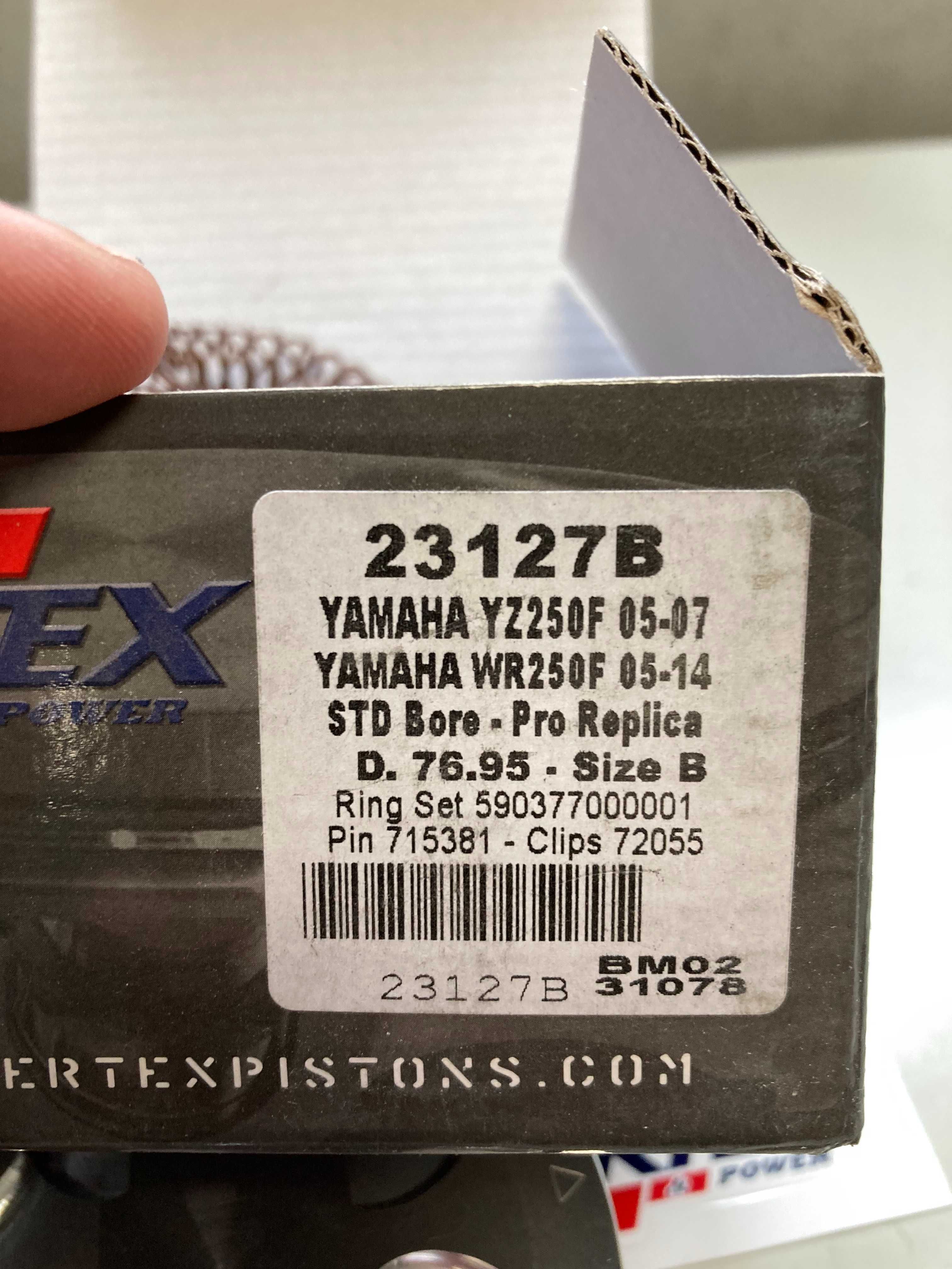 поршень Yamaha YZ250F WR250F 5ти клапанные Vertex 76.95