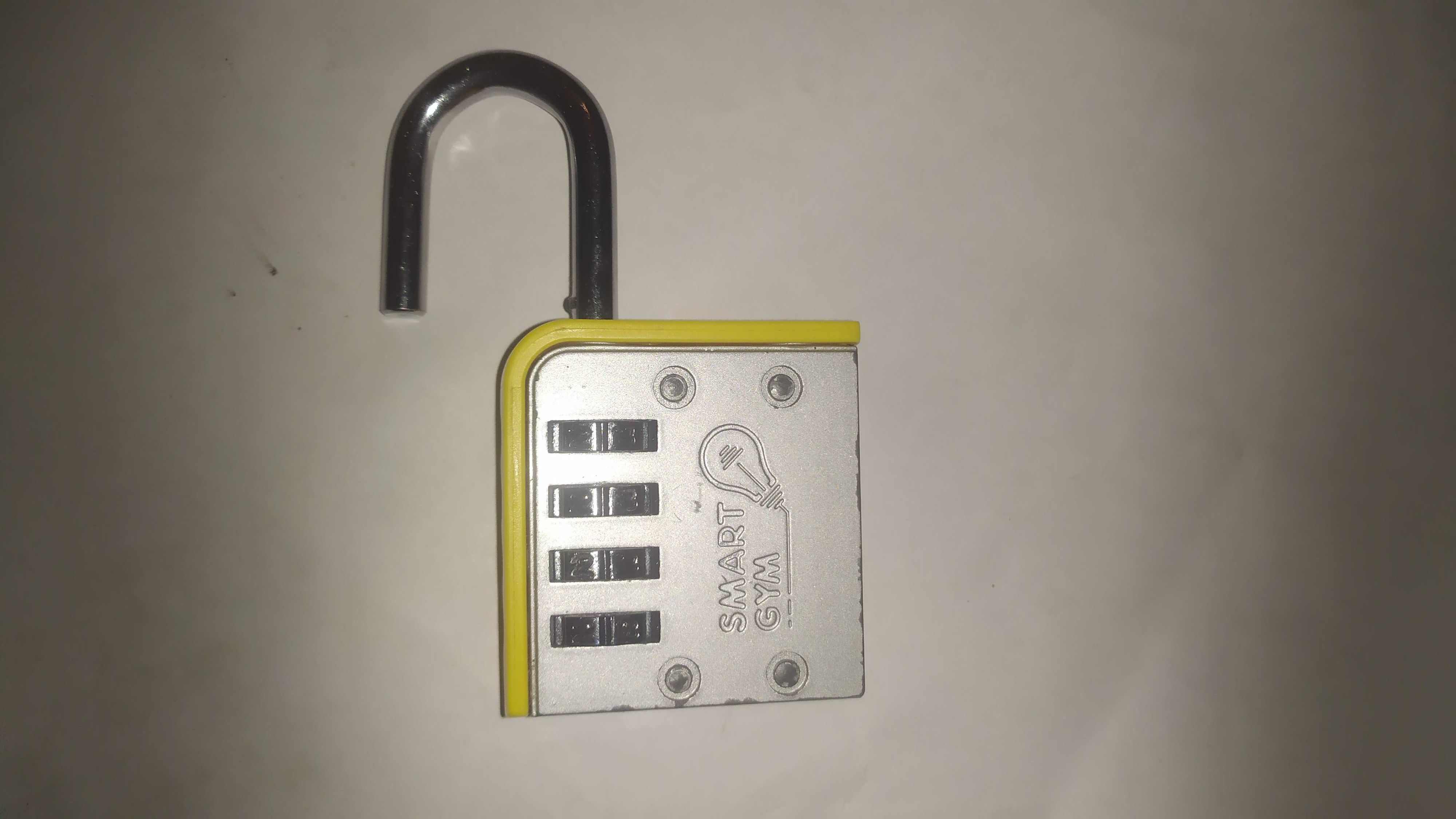 Kłódka z kodem Smart Gym Fitness Platinium srebrna