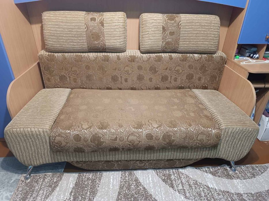 Диван розкладний з нішою для постільної білизни ліжко софа