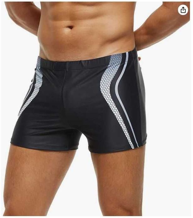 Męskie bokserki kąpielowe Arcweg rozmiar M kolor czarny z wzorem