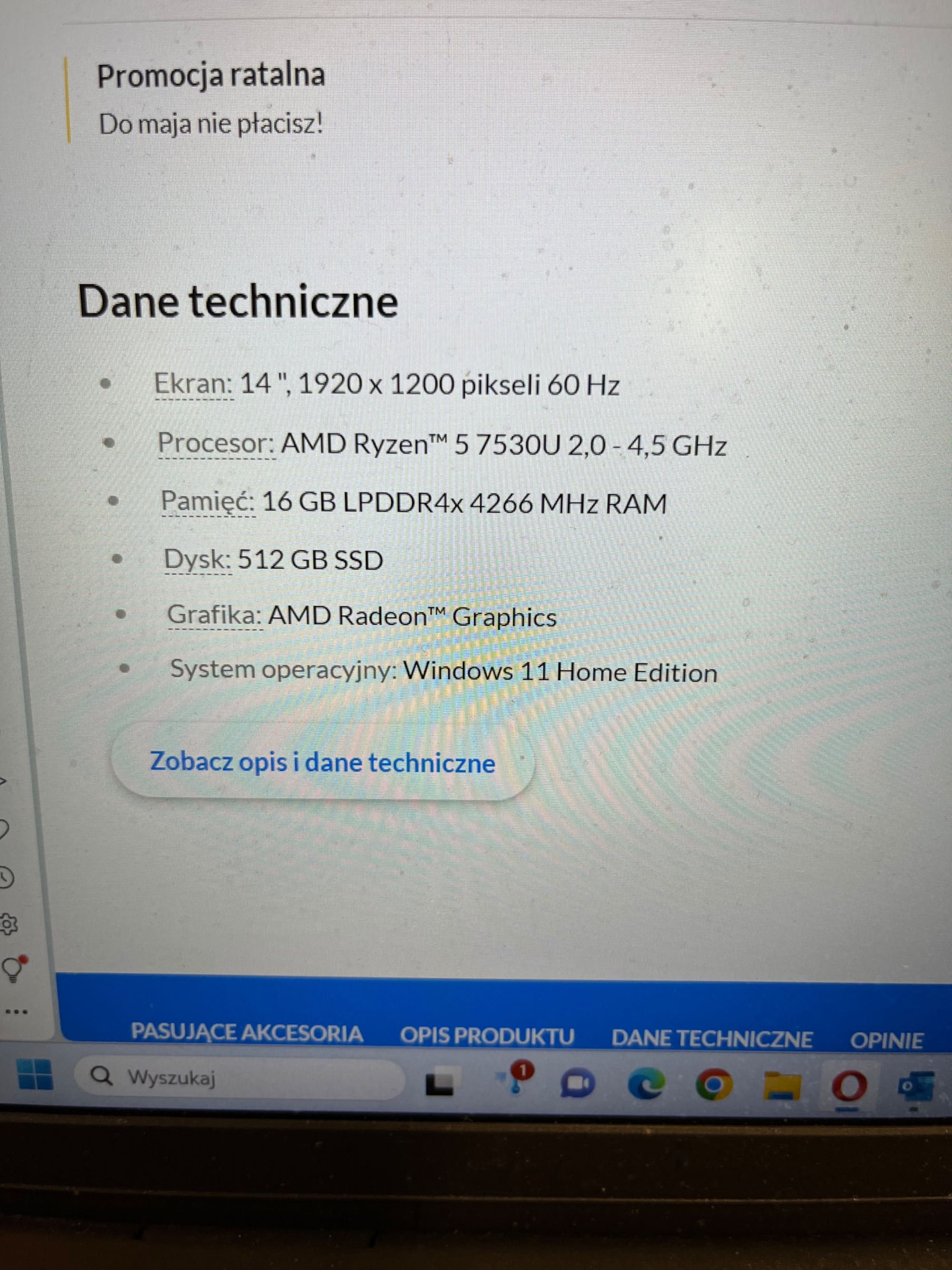 Nowy Laptop Dell Inspiron 14 14” ,  16GB RAM