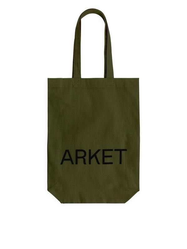 Новий великий шопер еко сумка хакі arket