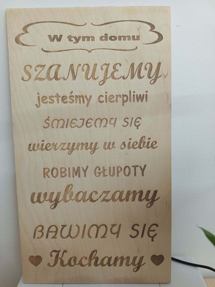 Tabliczka wiersz prezent nowy dom urodziny parapetówka