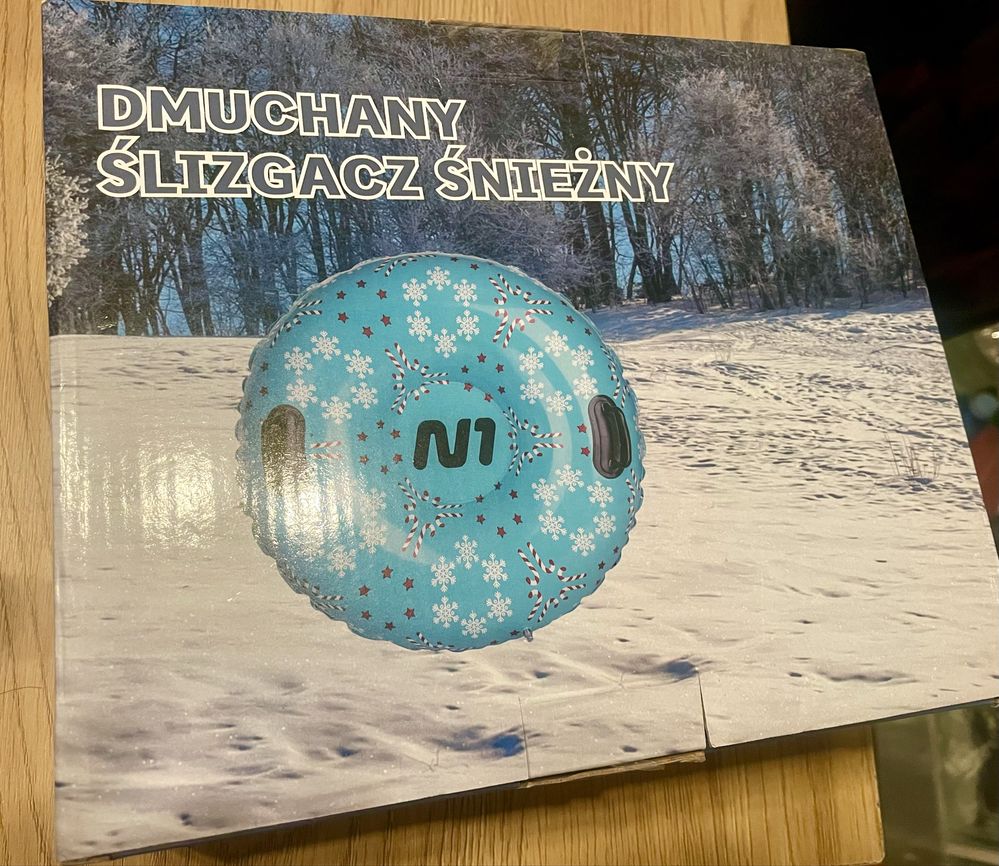 Dmuchany ŚLIZGACZ śnieżny, ponton.
