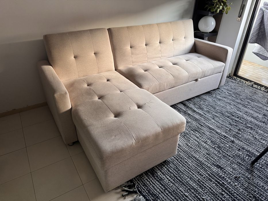 Sofa chaise longue com cama