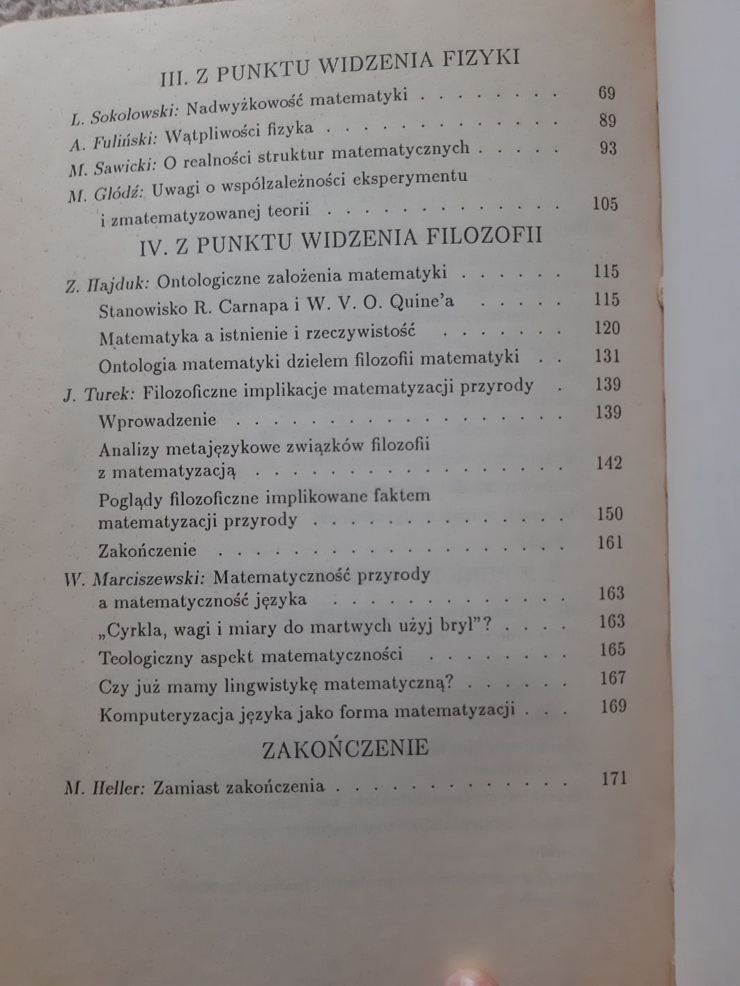 Matematyczność przyrody, pod redakcją M. Hellera, J. Życińskiego