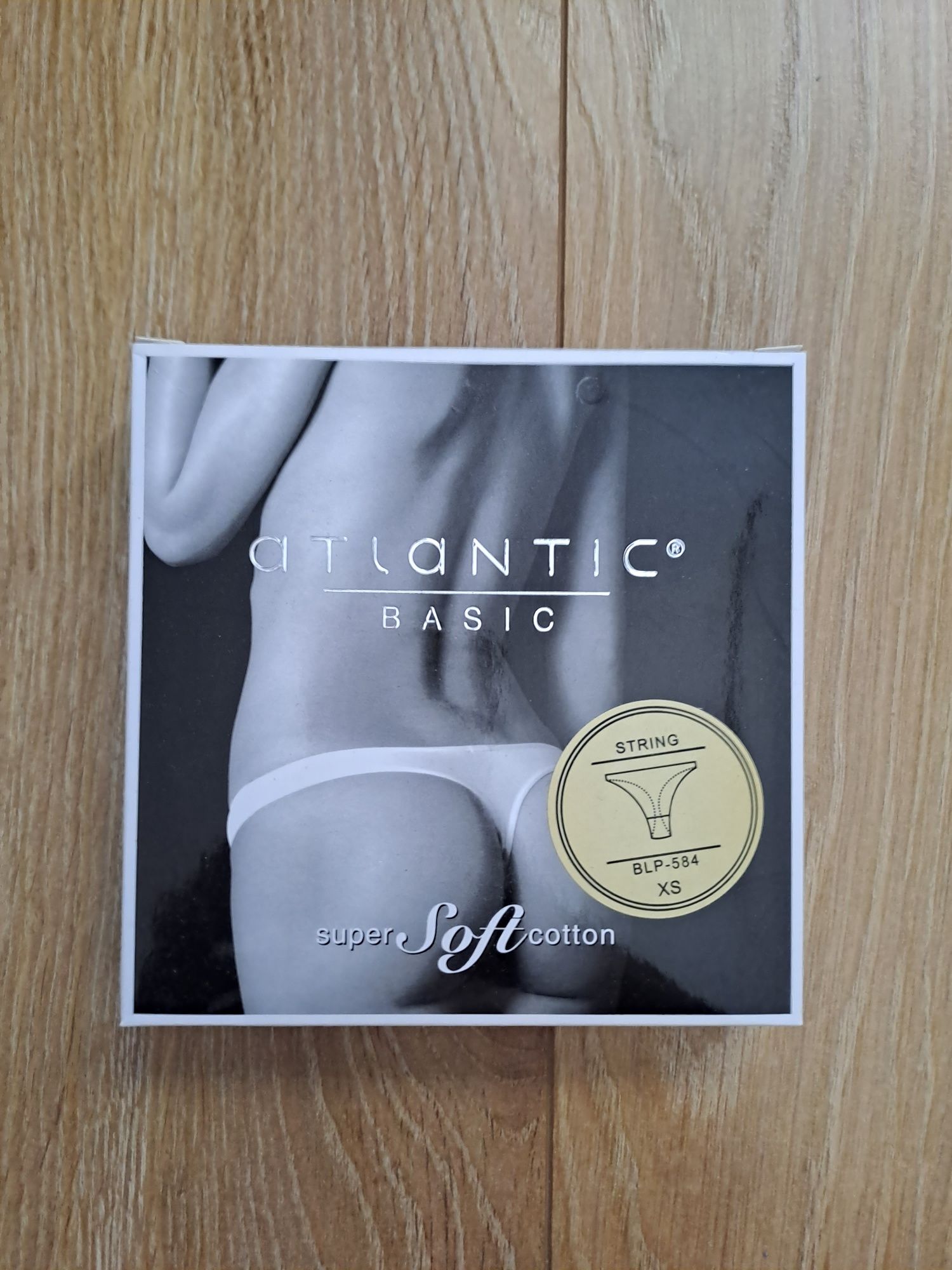 Stringi damskie Atlantic, rozmiar XS, 2PACK, kolor beżowy