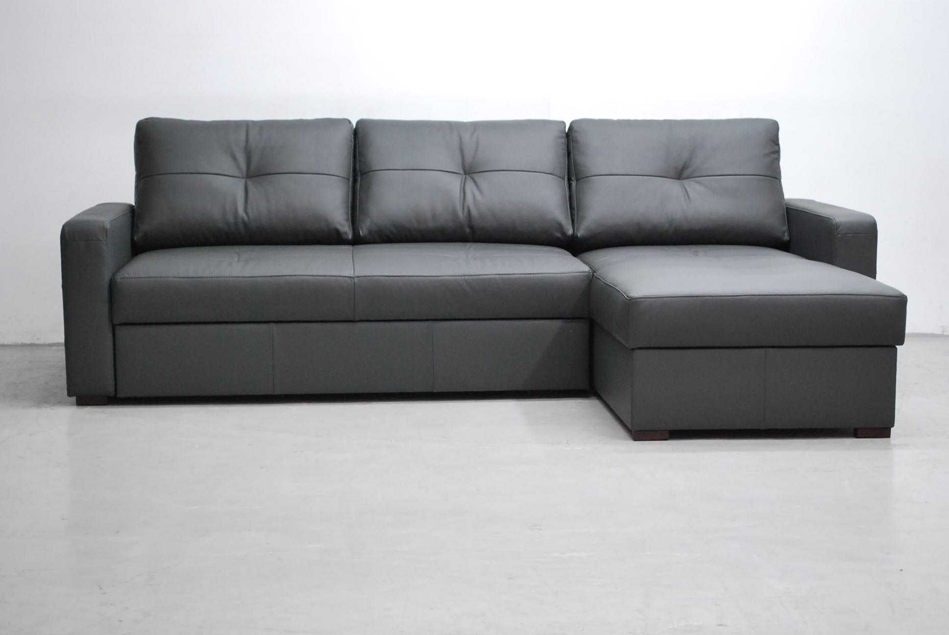skóra naturalna Narożnik z funkcja spania spanie  9117 pojemnik sofa