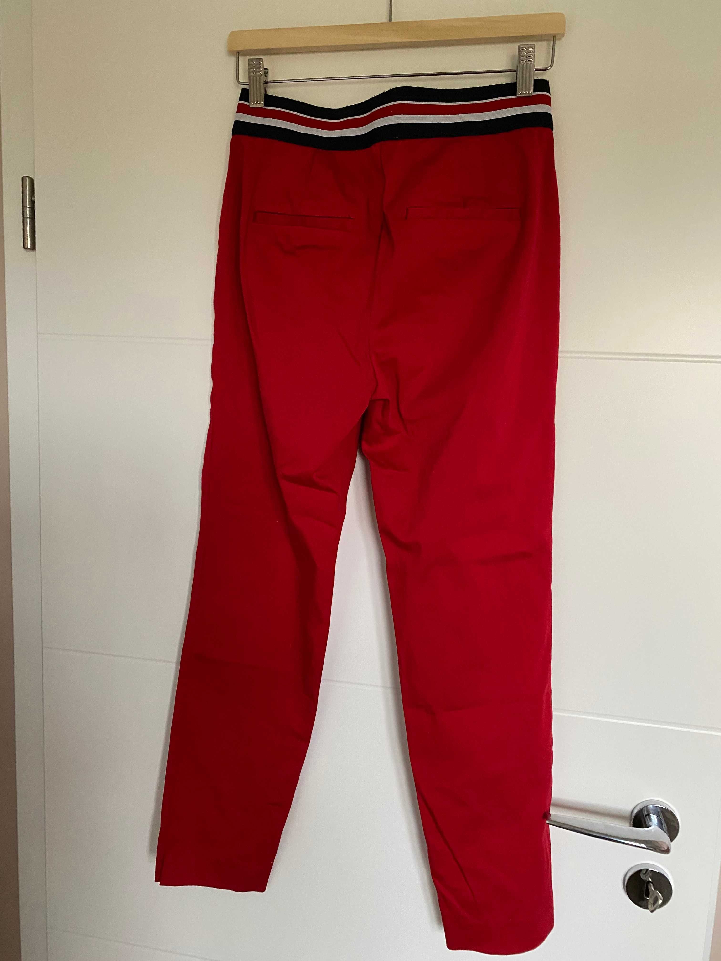 Spodnie Reserved, rozmiar 40, czerwone, ozdobny pas