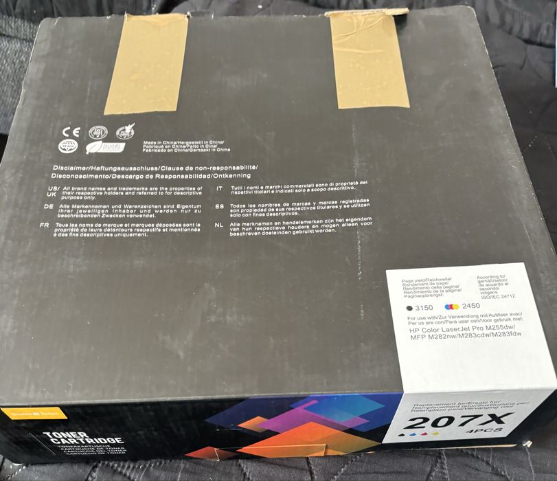 Zestaw 4 tonerów do drukarki laserowej HP.