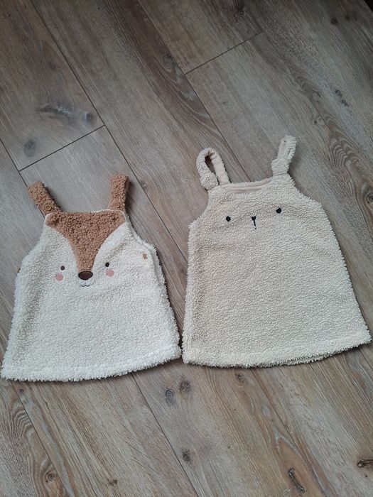 Теплий сарафан George на 6-9 міс, плаття тедді новорічне